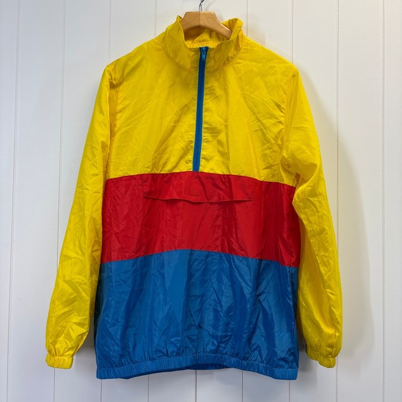 Dutch Bros Coffee Other - Dutch Bros Coffee Mens 90s Style Colorblock Windbreaker Jacket Size M Streetwear